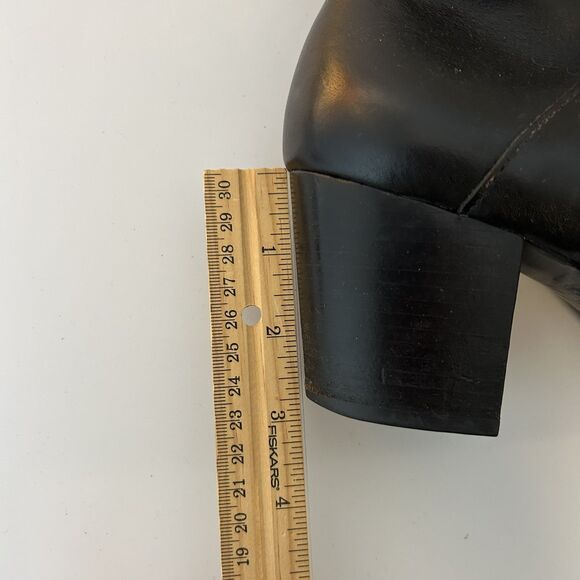 Madewell Womens The Kelci Heeled Boot Ankle Booties Size 10 Black Leather - Picture 4 of 16